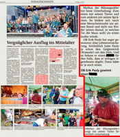 Presseartikel, Zeitungsartikel Mittelalterlicher Wintermarkt Bad Neustadt an der Saale 2016, Markus der Mäusegaukler, Mäuseroulette