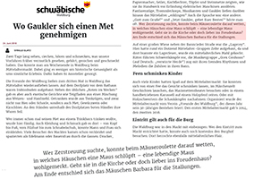 Mittelaltermarkt Waldburg - Presseartikel, Zeitungsartikel, Markus der Mäusegaukler, Mäuseroulette.
