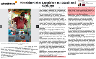 Mittelaltermarkt Waldburg - Presseartikel, Zeitungsartikel, Markus der Mäusegaukler, Mäuseroulette.