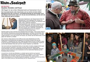 Presseartikel, Zeitungsartikel Mittelalterlicher Wintermarkt Bad Neustadt an der Saale 2016, Markus der Mäusegaukler, Mäuseroulette