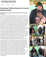 Presseartikel, Blumberg, historischer Weihnachtsmarkt, Markus der Mäusegaukler, Mäuseroulette