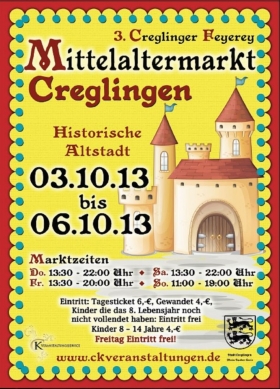 Fyler zum Mittelaltermarkt in Creglingen wo ich mit dem Mäuseroulette sein werde.