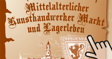 Flyer Mittelalterlicher Kunsthandwerker Markt und Lagerleben Munderkingen