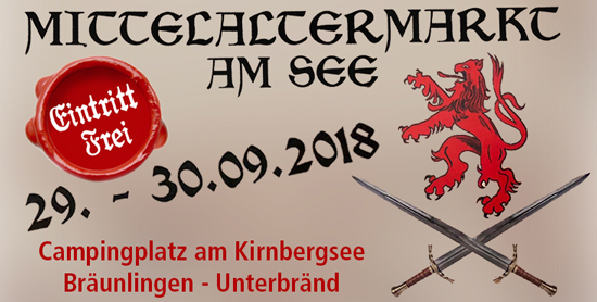 Bild Flyer Mittelaltermarkt am See, Kirnbergsee, Campingplatz Kirnbergsee, Bräunlingen, Unterbränd 