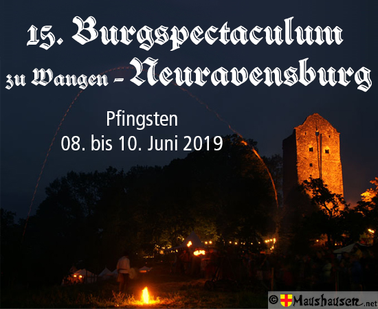 Bild des Flyers für das 15. Burgspectaculum zu Neuravensburg.