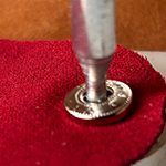 Bildmaterial von der entstehung der ersten Münztäschchen, Schnittmuster, Tests und fertige Täschchen.