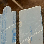 Bild von den Papierschablonen und den Plexiglasschablonen.