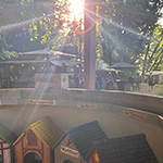 Im wunderschönen und schattigen Kardinalsgarten von Schillingsfürst stand das wahrscheinlich schönsten Mäuseroulette der Mittelalterszene.