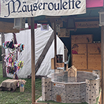 Das Mäuseroulette und die Hauptdarsteller waren auf dem MittelalterSpektakel zu Fürstenfeld im Kloster Fürstenfeldbruck, Maushausen, Mäusegaukler, Gauklermaus